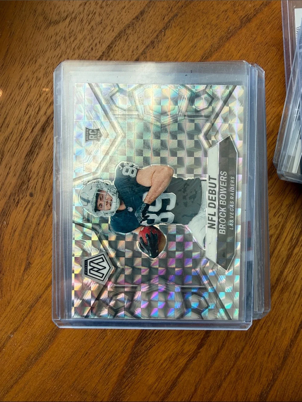 Brock Bowers NFL Debut Rookie Football Card - Prizm Style Holo